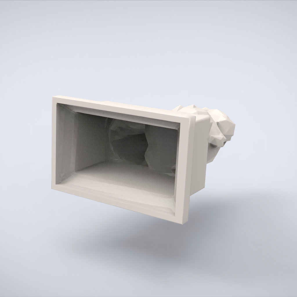 Printable Chinese Guardian Lowpoly Style 3D print model_7