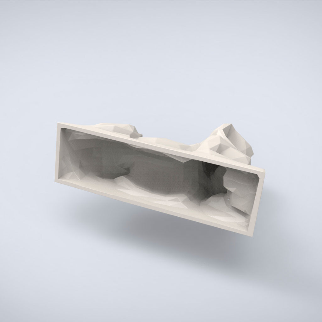 Printable Female Sphynx Lowpoly Style 3D print model_6