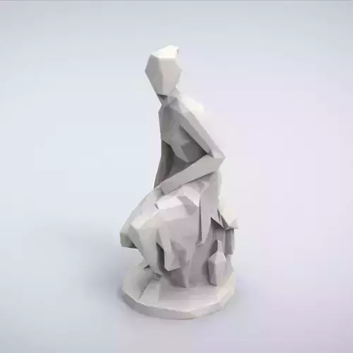 Printable Nymph Lowpoly Style 3D print model