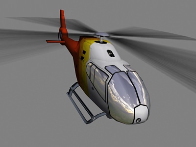 Colibri V2 Helicopter Low-poly 3D model_2