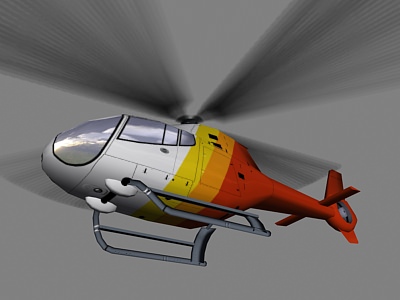 Colibri V2 Helicopter Low-poly 3D model_1