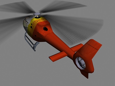 Colibri V2 Helicopter Low-poly 3D model_3