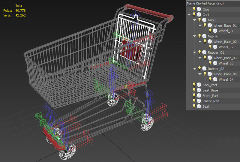 Shopping Cart 3D model_4