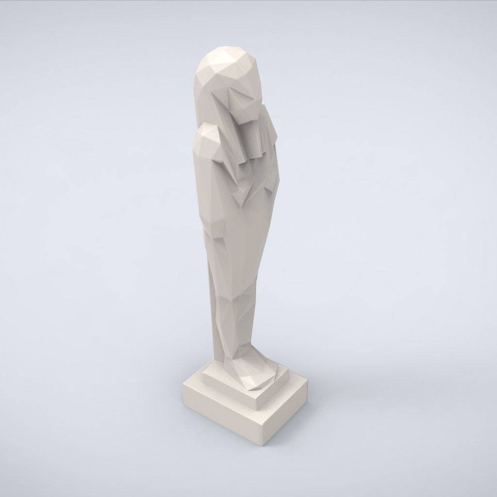 Printable Shabti Lowpoly Style 3D print model_4