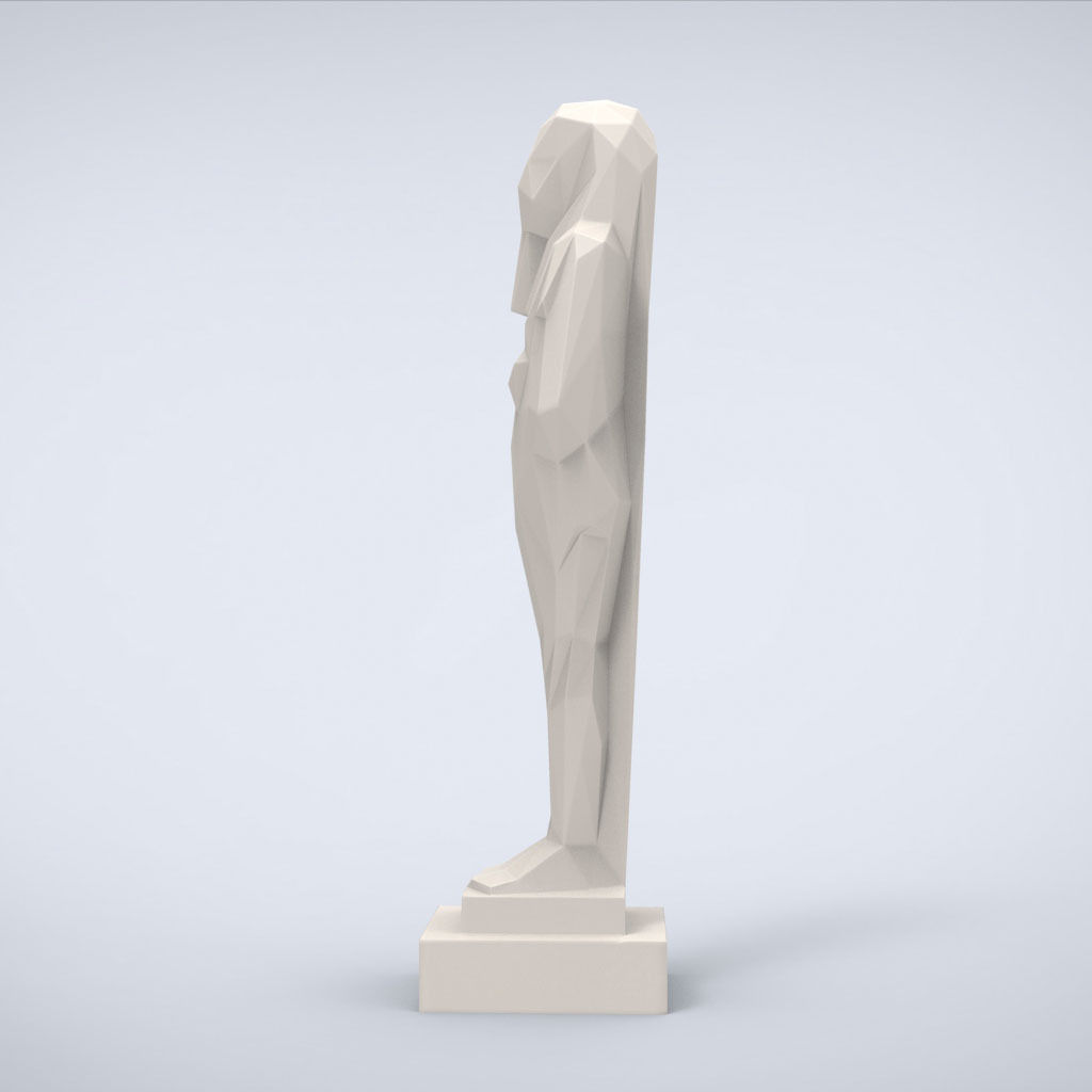 Printable Shabti Lowpoly Style 3D print model_3