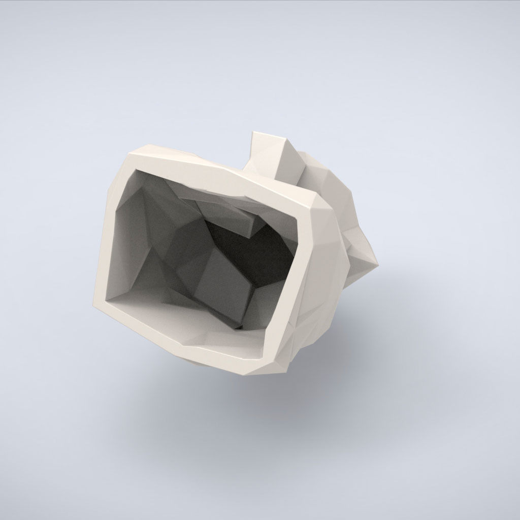 Printable Head of Hatshepsut Lowpoly Style 3D print model_6