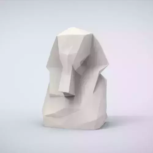 Printable Head of Hatshepsut Lowpoly Style 3D print model