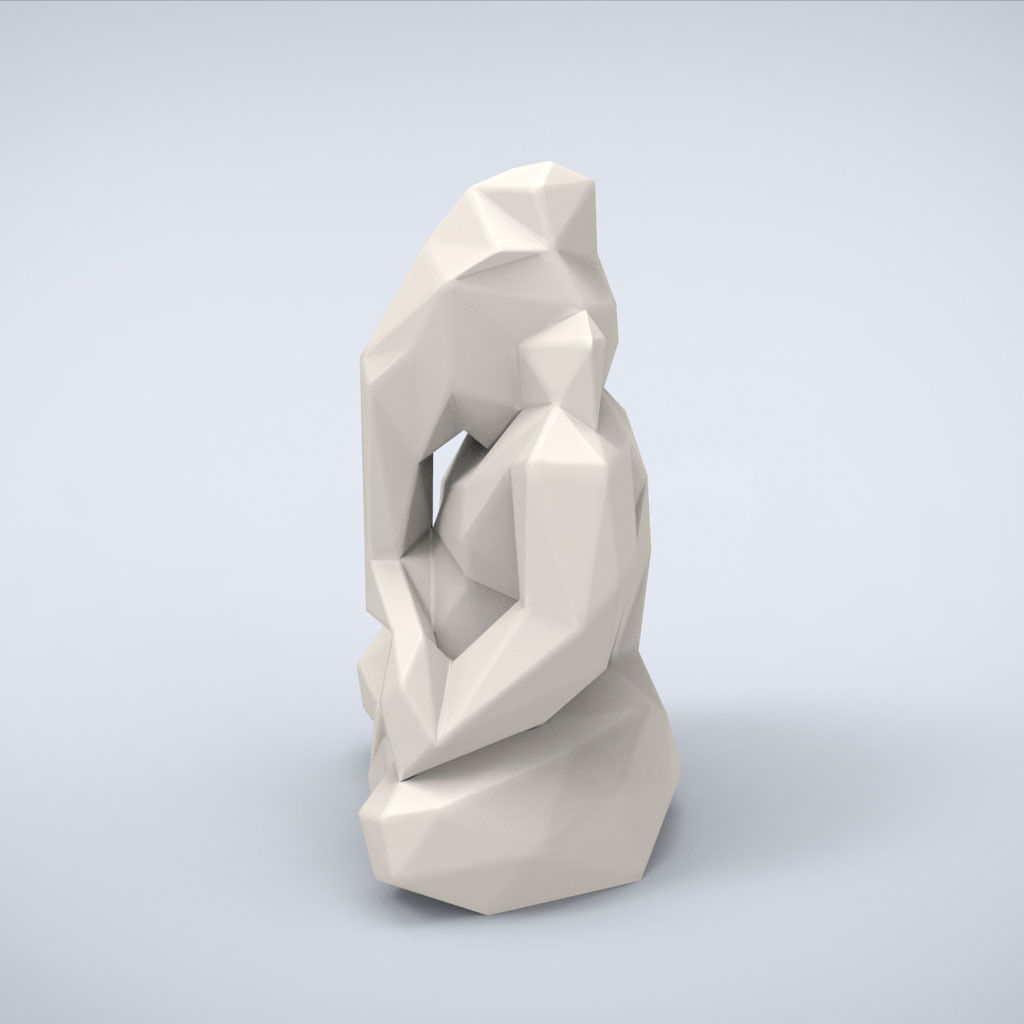 Printable Ganesha Lowpoly Style 3D print model_3