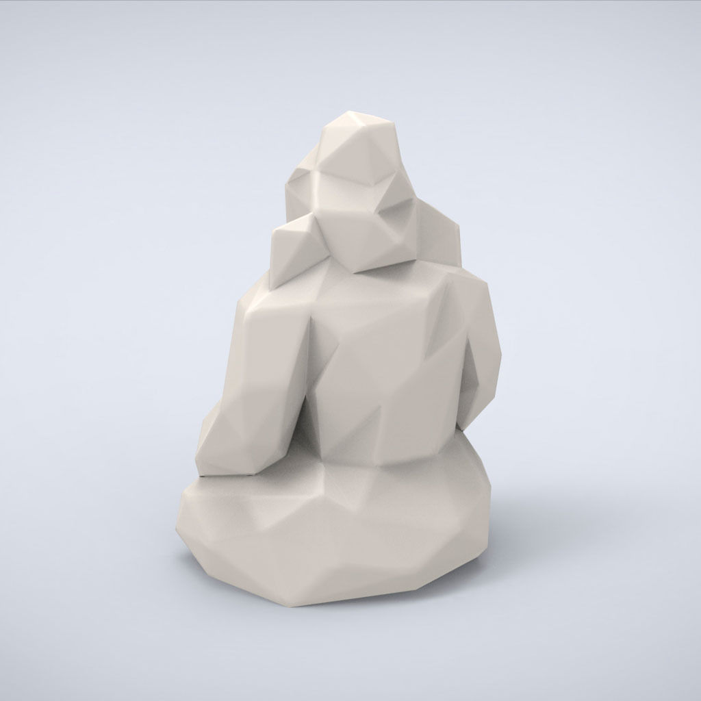 Printable Ganesha Lowpoly Style 3D print model_4