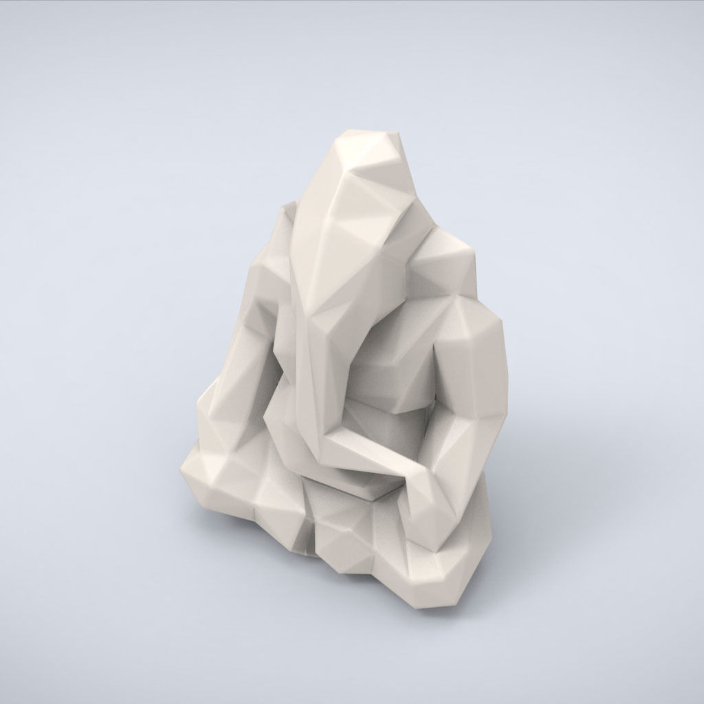 Printable Ganesha Lowpoly Style 3D print model_5