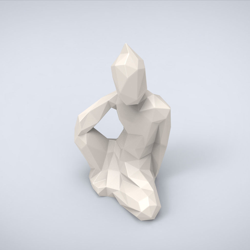 Printable Bodhisattva Lowpoly Style 3D print model_4