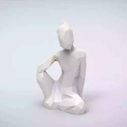 Printable Bodhisattva Lowpoly Style 3D print model