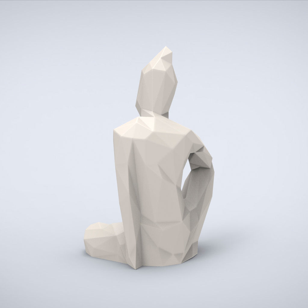 Printable Bodhisattva Lowpoly Style 3D print model_3