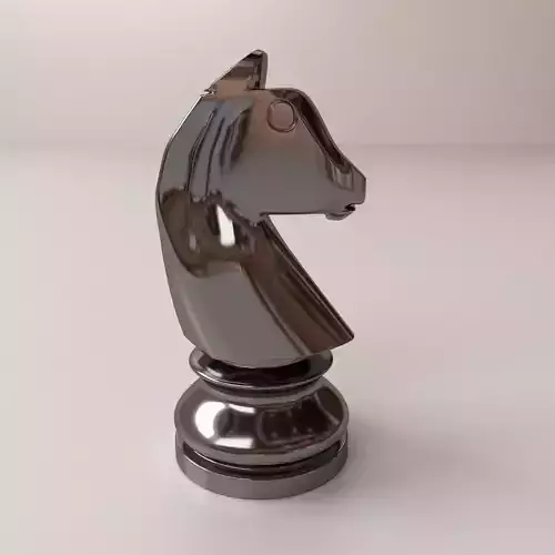 Knight chess piece with horse head