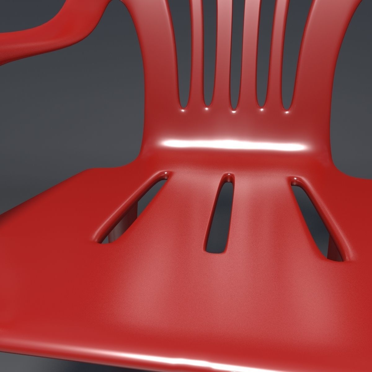 Plastic Chair - 1 - a 3D model_2