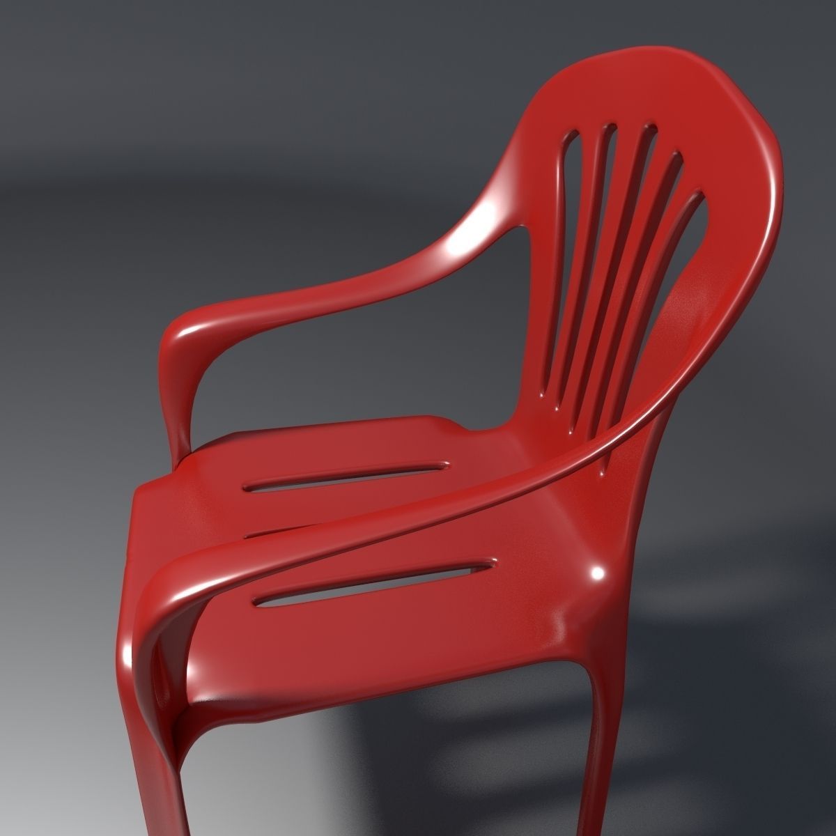 Plastic Chair - 1 - a 3D model_1