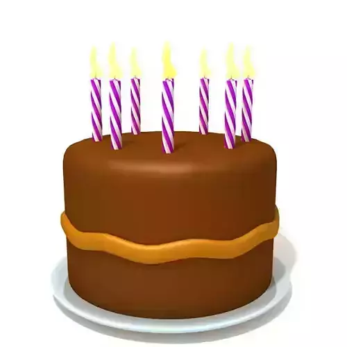 Birthday cake 03 3D model