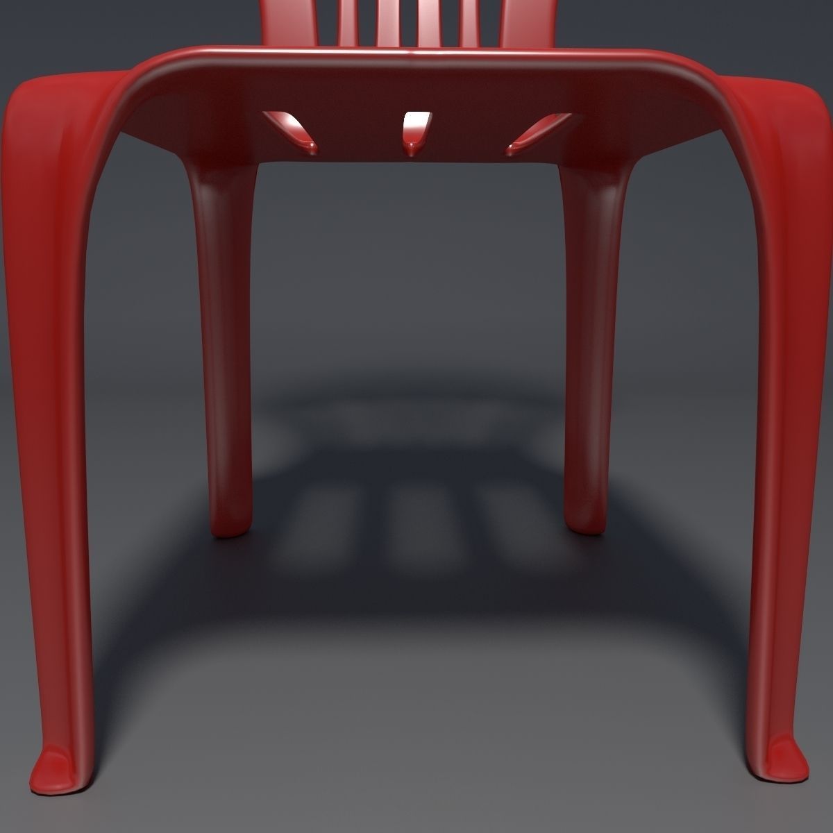 Plastic Chair - 1 - b 3D model_3