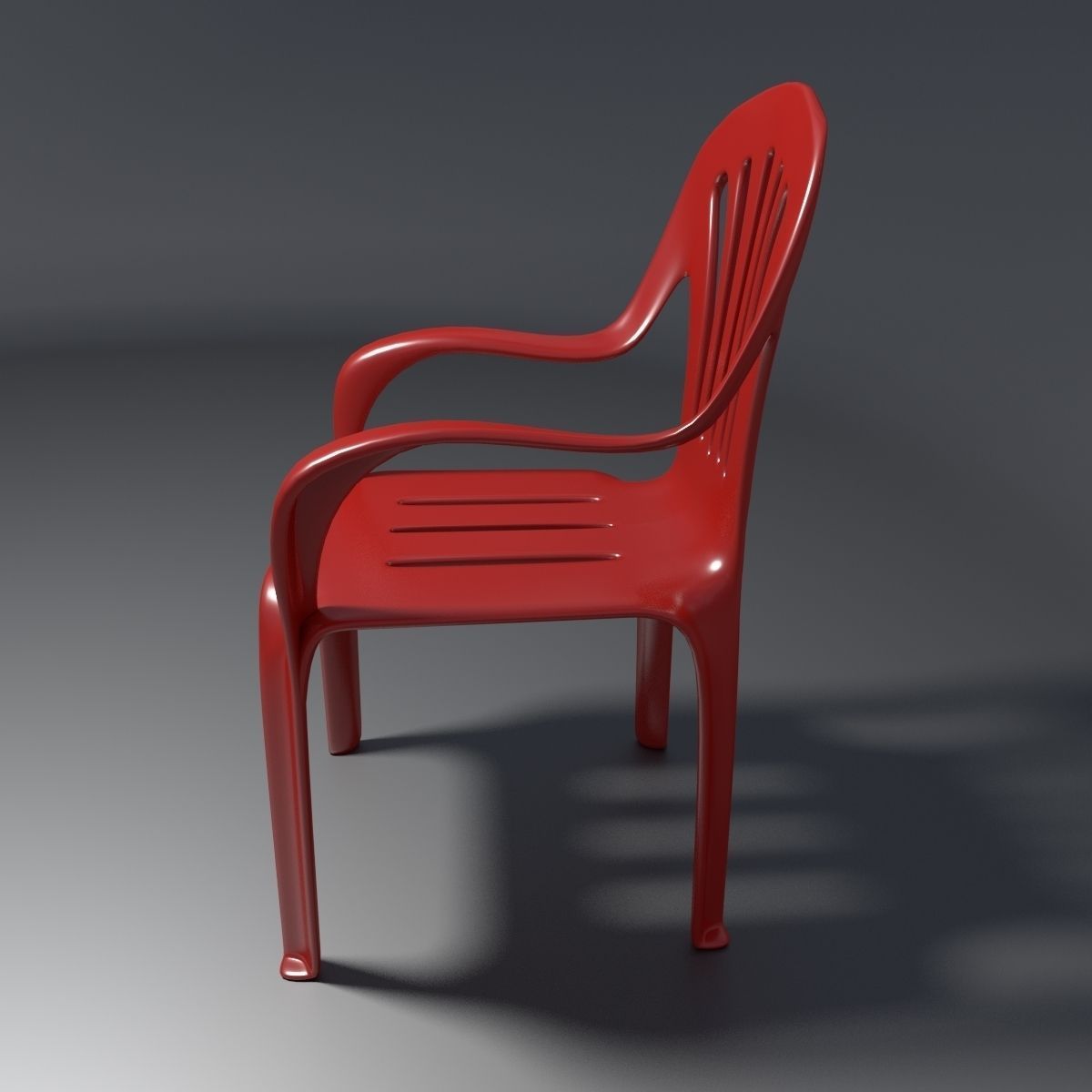 Plastic Chair - 1 - c 3D model_1
