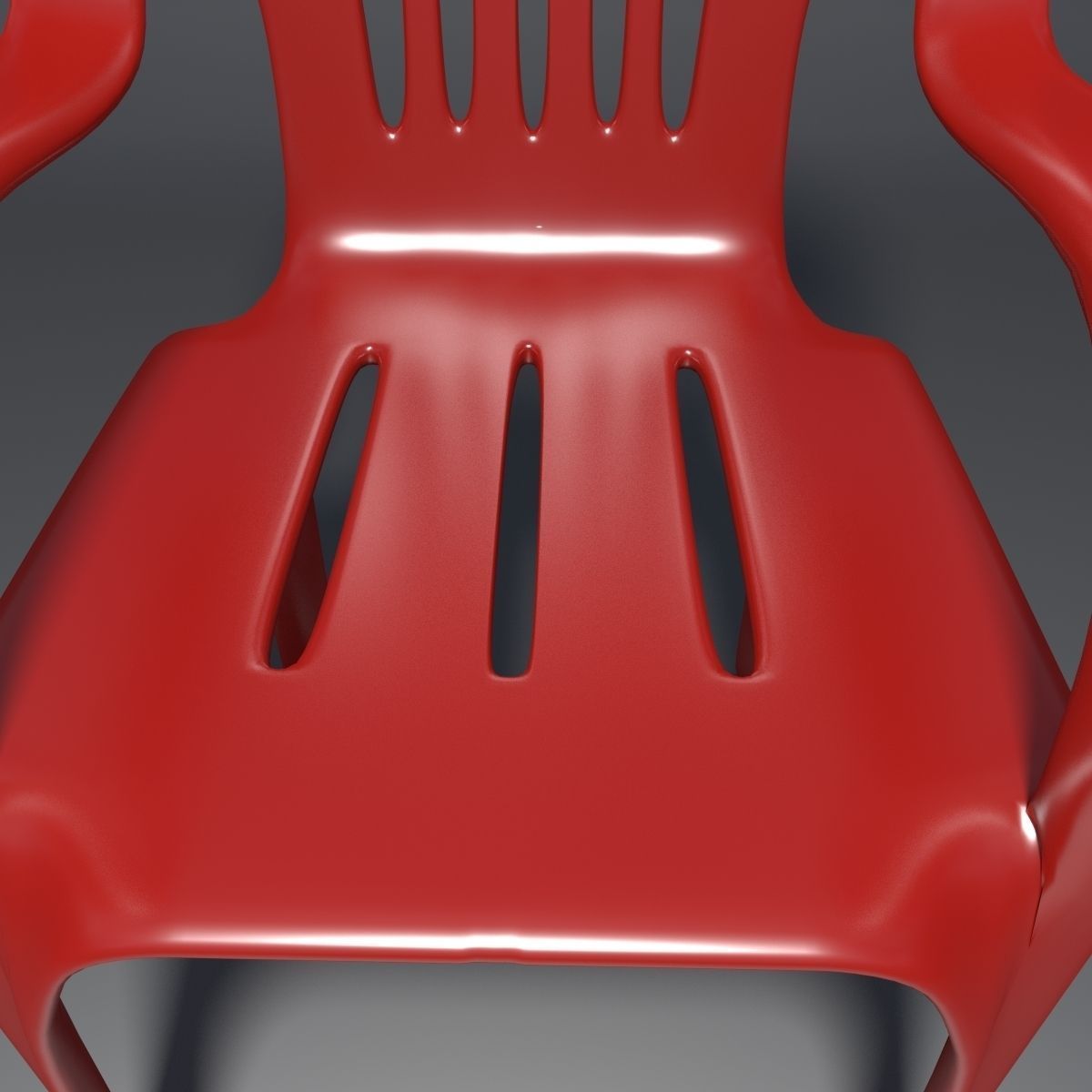 Plastic Chair - 1 - c 3D model_3