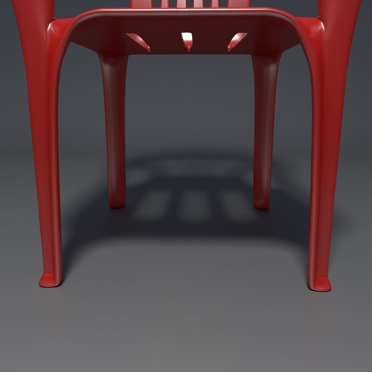 Plastic Chair - 1 - c 3D model_4