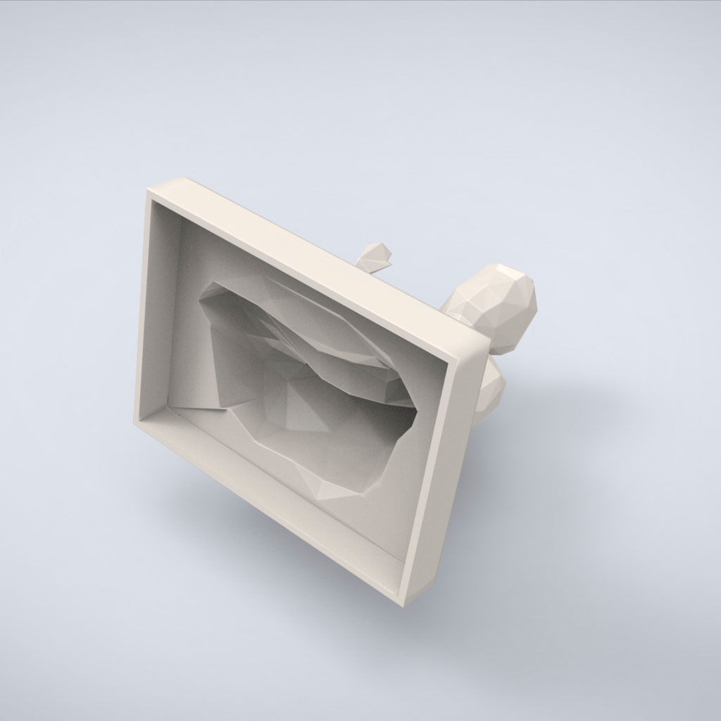 Printable Amida Buddha Lowpoly Style 3D print model_6