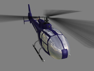 Gazelle V5 Helicopter Low-poly 3D model_2