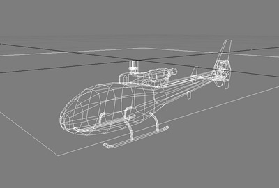Gazelle V5 Helicopter Low-poly 3D model_8