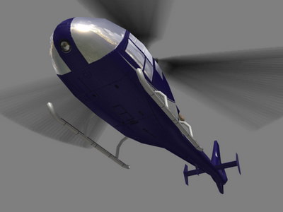Gazelle V5 Helicopter Low-poly 3D model_4
