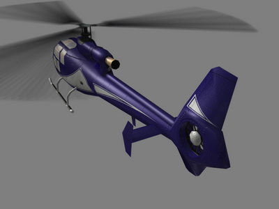 Gazelle V5 Helicopter Low-poly 3D model_3