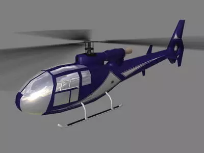 Gazelle V5 Helicopter Low-poly 3D model_0