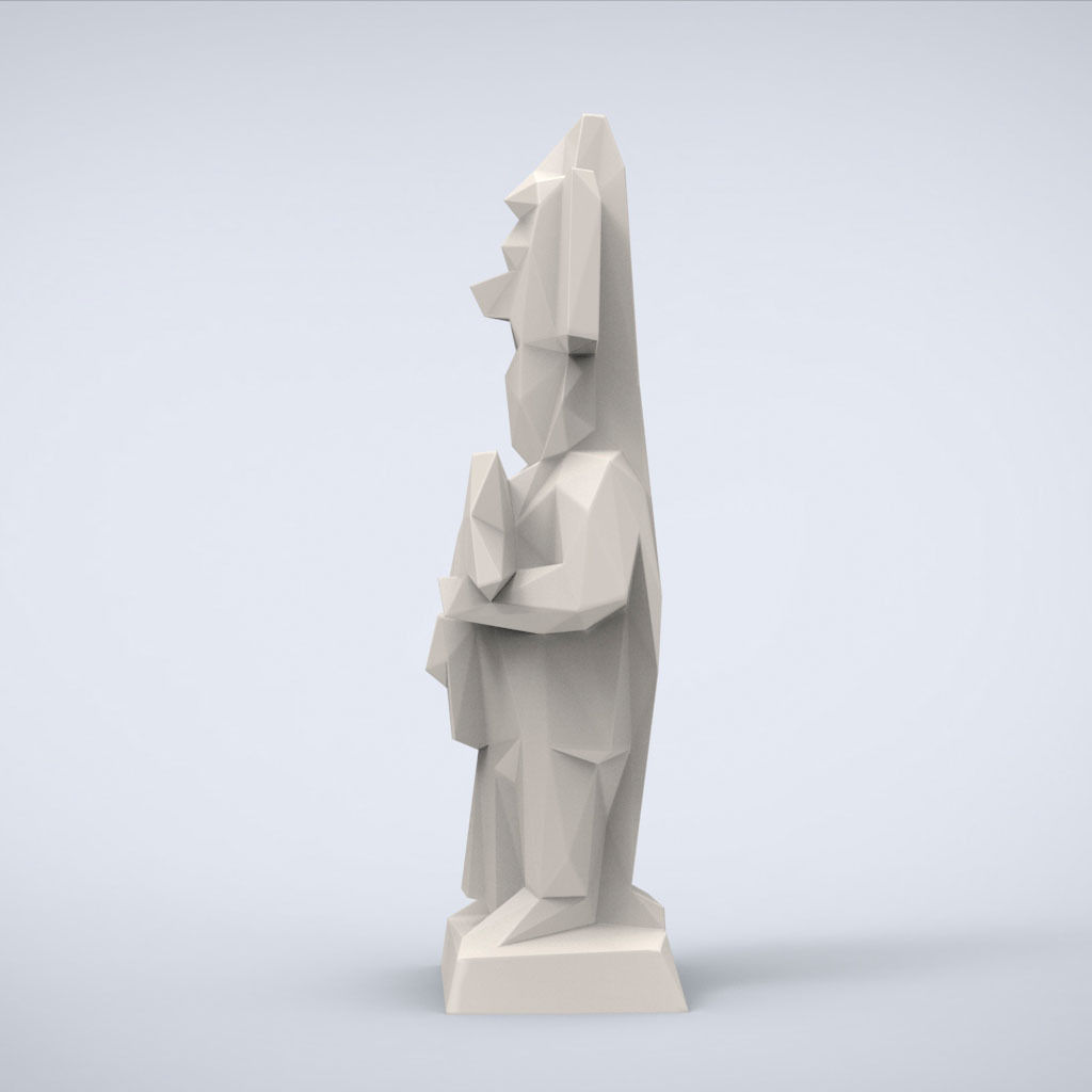 Printable Ruler Kninch Chapat Lowpoly Style 3D print model_2