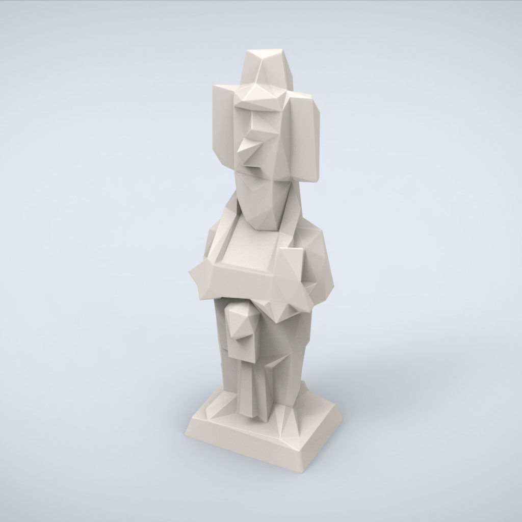 Printable Ruler Kninch Chapat Lowpoly Style 3D print model_5