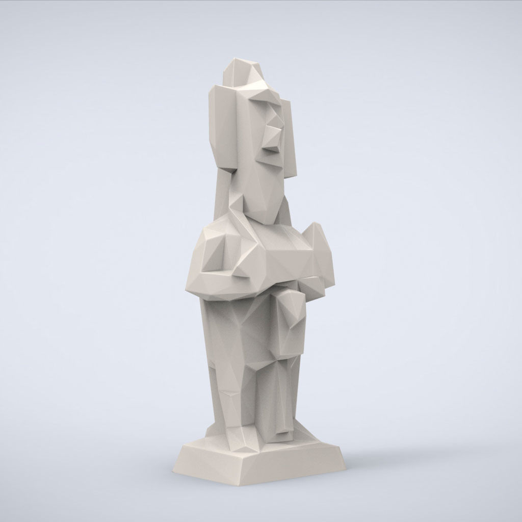 Printable Ruler Kninch Chapat Lowpoly Style 3D print model_1