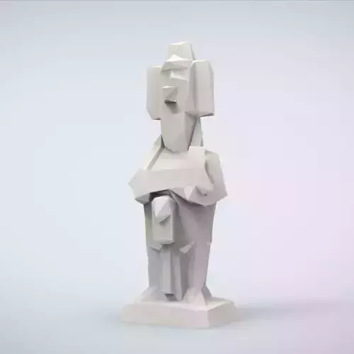 Printable Ruler Kninch Chapat Lowpoly Style 3D print model