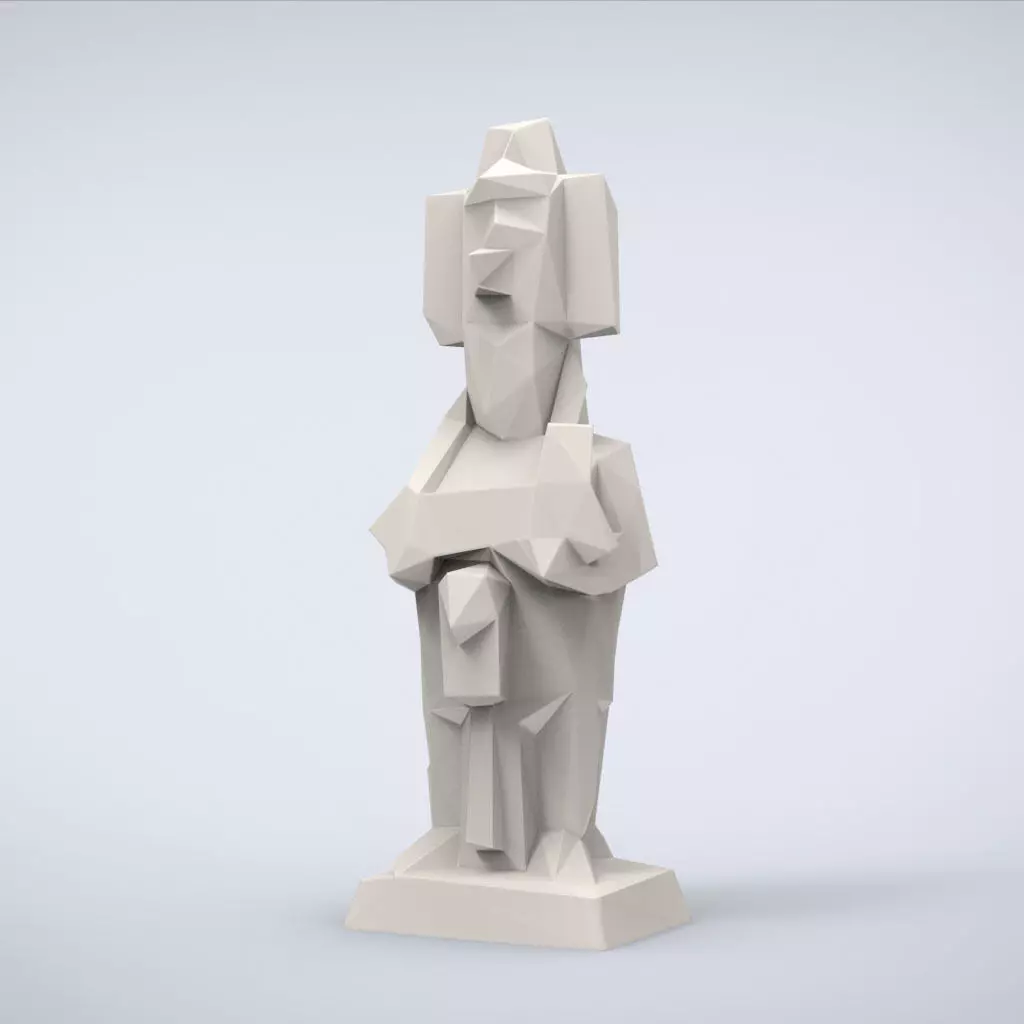 Printable Ruler Kninch Chapat Lowpoly Style 3D print model_0