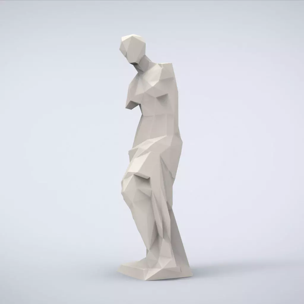 Printable Venus de Milo Lowpoly Style 3D print model_0