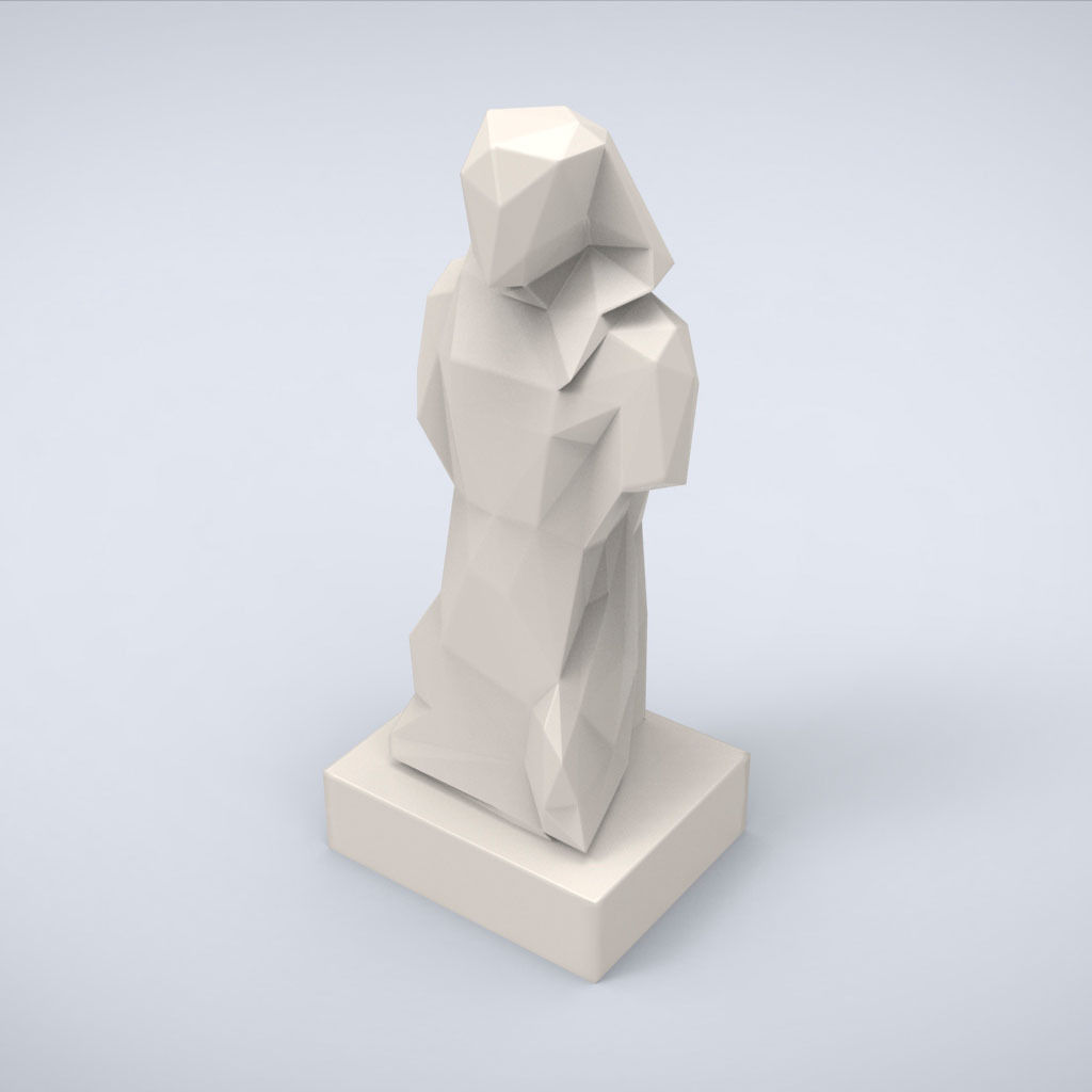 Printable King Sesotris Lowpoly Style 3D print model_5