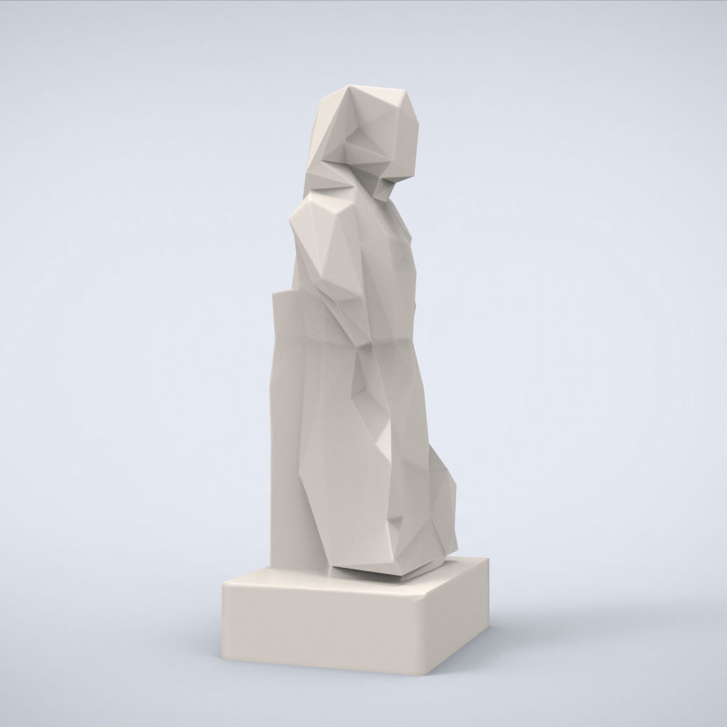 Printable King Sesotris Lowpoly Style 3D print model_1