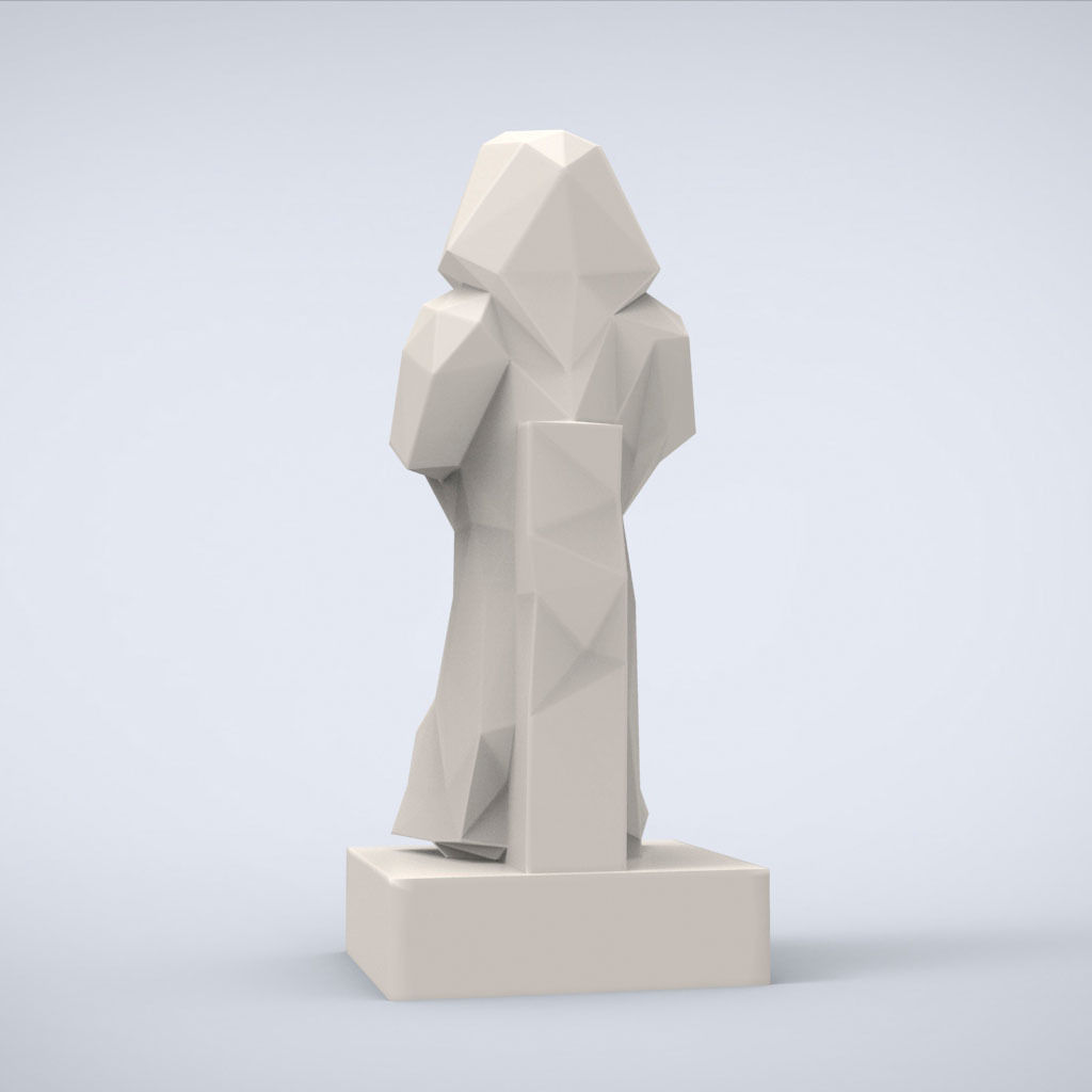 Printable King Sesotris Lowpoly Style 3D print model_2