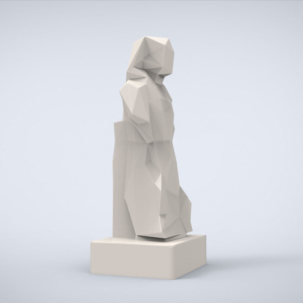 Printable King Sesotris Lowpoly Style 3D print model_4