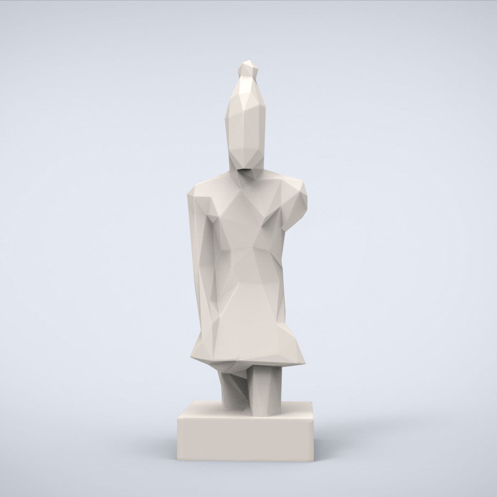 Printable King Lowpoly Style 3D print model_1