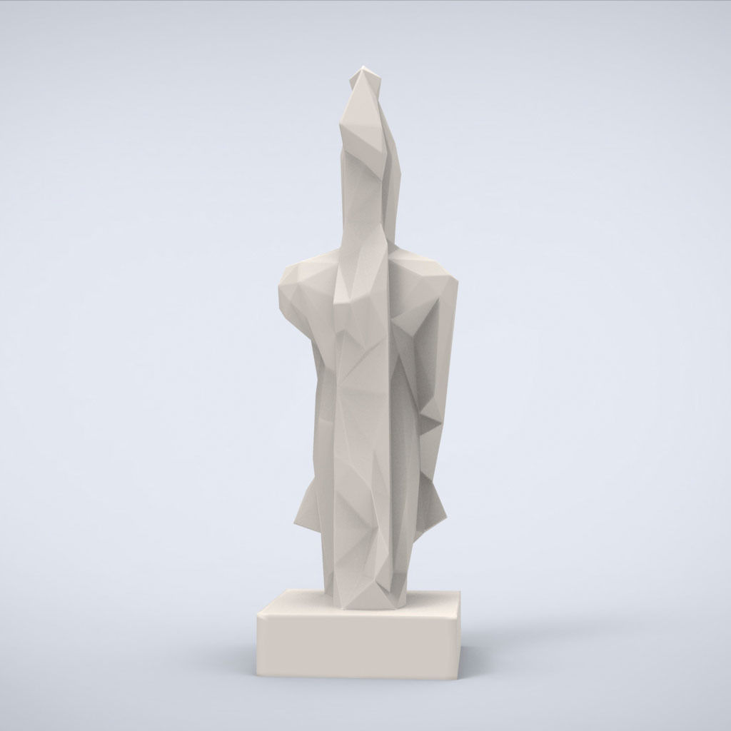 Printable King Lowpoly Style 3D print model_3