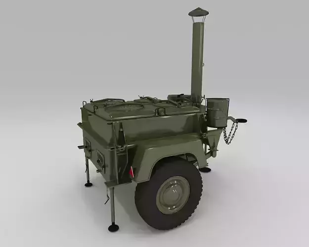 Polish army field kitchen 3D model