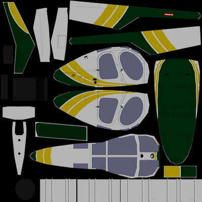 Hughes500 V2 Helicopter Low-poly 3D model_5