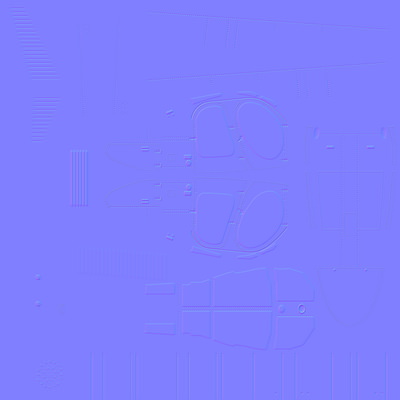 Hughes500 V2 Helicopter Low-poly 3D model_6