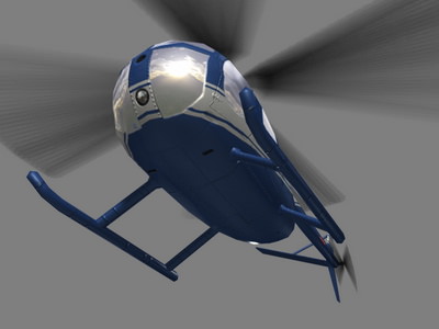 Hughes500 V3 Helicopter Low-poly 3D model_4