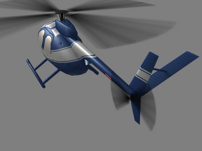 Hughes500 V3 Helicopter Low-poly 3D model_3