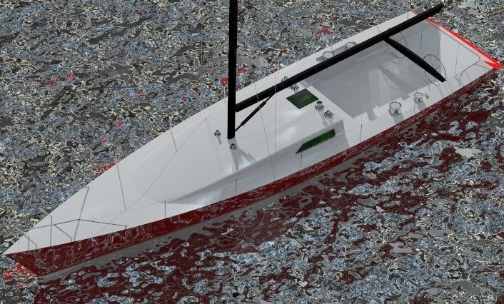 Sailing yacht 3D model_4