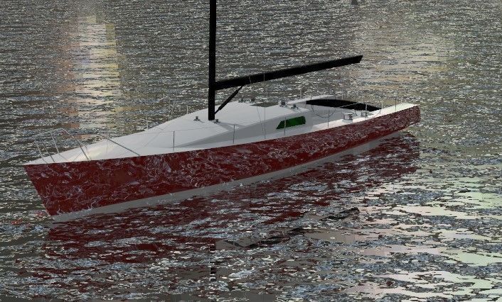 Sailing yacht 3D model_2